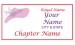 White Rectangle name Badge Artwork 121 Pink